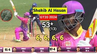 Sakib Al Hasan Best Batting Bangla Tigers Mississauga vs Toronto Nationals  Match 8  Global T20