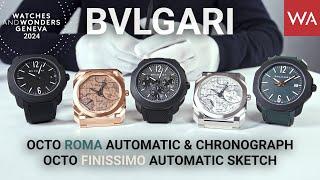 BVLGARI Octo Roma + BVLGARI Octo Finissimo Sketch presented at Watches and Wonders 2024.