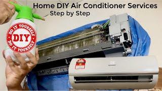 Home DIY Air Conditioner Cleaning and Services Step by Step  Split Indoor Aircond SHARP AH-A9