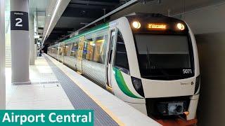 Trains at the new Airport Central station - Perths Airport Line