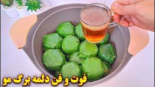 دلمه برگ مو خوشمزه  آموزش آشپزی ایرانی  غذای ایرانی