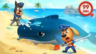 Saving Humpback Whale  Kids Cartoons  Police Rescue  Sheriff Labrador