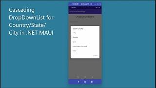 Cascading Dropdown List In .NET MAUI CountryStateCity