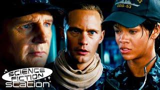 Rihanna Liam Neeson & Alexander Skarsgård Play Battleship  Battleship  Science Fiction Station