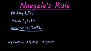 Using Naegele’s rule to calculate the estimated due date of a pregnancy