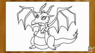 Cute Dragon Drawing 