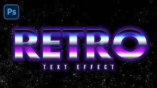 Photoshop Tutorial - Retro 80s Text Effect