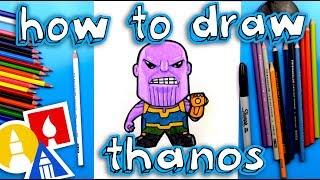 How To Draw Cartoon Thanos From Infinity War