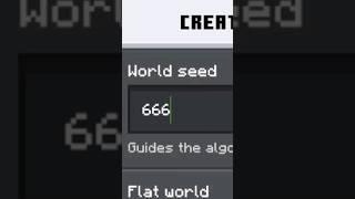 I Went Into 666 Seed   In Minecraft #shorts #minecraft