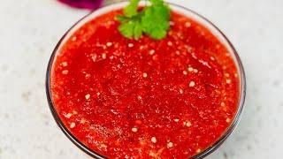 #چتنی  سرخ برای ماه مبارک #رمضان_كريم  Delicious afghani red hot sauce chilli #chatny #sauce
