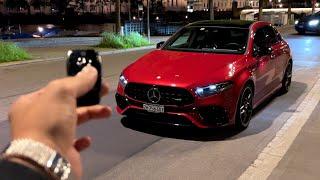 NEW Mercedes AMG A45 S FACELIFT  Full  NIGHT Review Drive Interior Exterior Sound