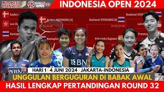 Hasil Lengkap Babak 32 Besar Indonesia Open 2024  4 Juni 2024