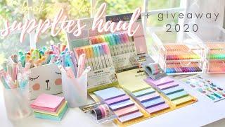 Back to school supplies shopping huge stationery haul & giveaway 2020 ️