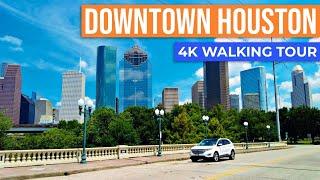 Downtown Houston Walk with me from Buffalo Bayou to Main Street and back