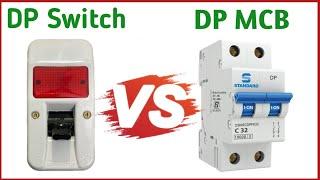 DP Switch vs DP MCB  Difference between DP Switch and MCB  Double pole mcb and Double pole Switch
