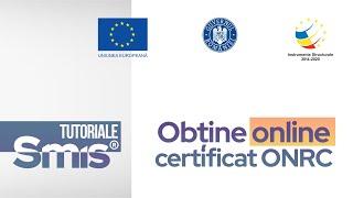 SMIS.ro - Tutorial obtinere online certificat ONRC