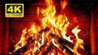  Cozy Fireplace 4K 12 HOURS. Fireplace with Crackling Fire Sounds. Crackling Fireplace 4K