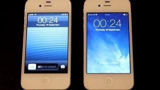 iOS 6 vs iOS 7 Side By Side Comparison