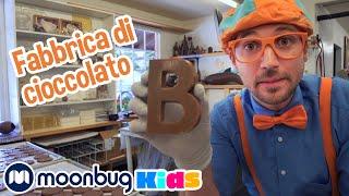 Fabbrica di CIOCCOLOATO  BLIPPI video per bambini @MoonbugKidsItaliano