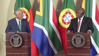 Media briefing and the Signing Ceremony during the  Portuguese State Visit to South Africa