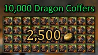 Opening 10000 Dragon Coffers 2500g  GW2