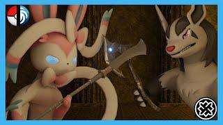 Sylveon vs Mightyena pokemon eeveelutions fight 3d animation