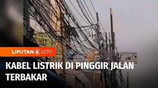 Kabel Listrik Terbakar di Kemayaron Warga Panik  Liputan 6