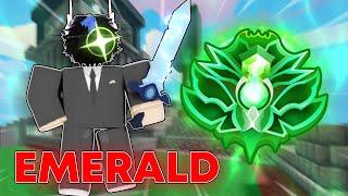 I got *EMERALD RANK* in roblox bedwars...