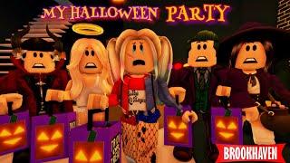 MY HALLOWEEN PARTY...  Brookhaven Movie Roblox  VOICED