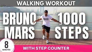 Bruno Mars Walking Workout  Daily Workout at home  8 minutes