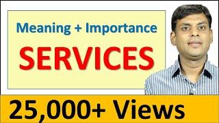 20. Meaning and Importance of Services - Marketing Video Lecture by Prof. Vijay Prakash Anand
