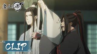 Lan Zhan takes off his frontal band to tie Wei Ying.  ENG SUB《魔道祖师完结篇》EP5 Clip  腾讯视频 - 动漫