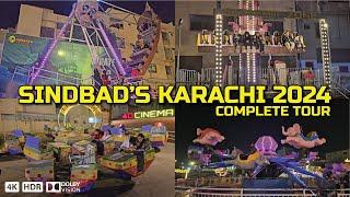 Sindabads Wonderland Karachi 2024  Sindbad Amusement Park 2024  Rides and Charges 4K HDR