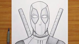 How to draw Deadpool  Deadpool step by step  Easy drawing tutorial