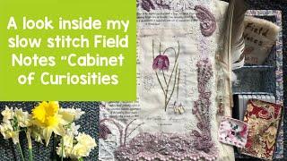 Roxy’s journal of Stitchery - field notes cabinet of curiosities & Spring Bulb #slowstitching