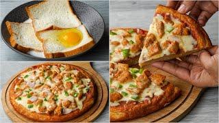 I Combined Suji With Bread & Milk & The Result Is Amazing  Unique Chicken Pizza Recipe  Easy Pizza