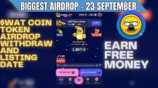 Gamee Watcoin airdrop CLAIM and WITHDRAWAL DATE  Claim free points early  Guide in Hindi