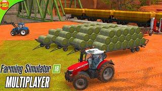 We Made So Many Round Hay Bales  Farming Simulator 18 Multiplayer Timelapse Gameplay