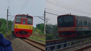 Kumpulan KRL JR 203 & JR 205 Series di Jembatan Cimonyong Parung Panjang