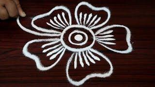 latest simple free hand rangoli designs  easy kolam with out dots  muggulu designs  rangavalli