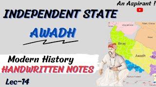 Independent states -- Awadh  Modern History  Lec.14  An Aspirant 