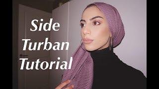 Trendy Side Turban Hijab Tutorial - Quick & Pinless