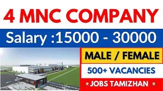 4 MNC Company Direct Recruitment  Chennai Jobs today Openings 2024Jobs today