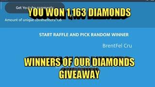 YOU WON 1163 DIAMONDS  MOBILE LEGENDS TV DIAMONDS GIVEAWAY