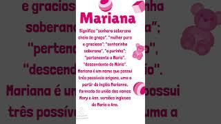 Significado dos Nomes Mariana