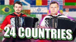 2 Accordions 24 Countries  Traditional Music