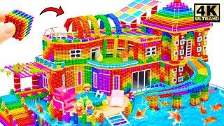 DIY - How To Build Amazing Water Park Villa With Super Fun Slide From Magnetic Balls Satisfying