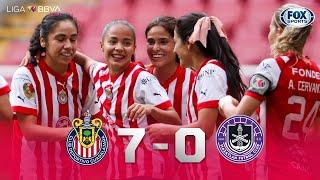 ¡Goleada de escándalo de Chivas sobre Mazatlán  Guadalajara 7-0 Mazatlán  Liga MX Femenil