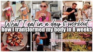 *NEW* WHAT I EAT IN A DAY + WORKOUTS HOW I TRANSFORMED MY BODY IN 8 WEEKS TIFFANI BEASTON HOMEMAKING