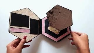 Hexagon Scrapbook Tutorial  Valentine Day Cards  Hexagonal Explosion box  By Crafts Space